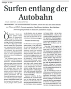 Surfen entlang der Autobahn